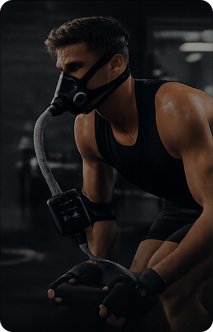 cyclist performing VO2 max training connected to performance analytics software