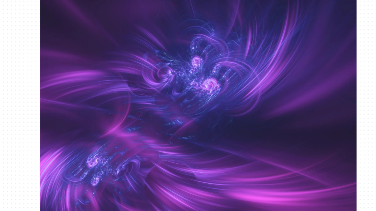 Abstract digital artwork with swirling purple and blue light patterns and wisps.