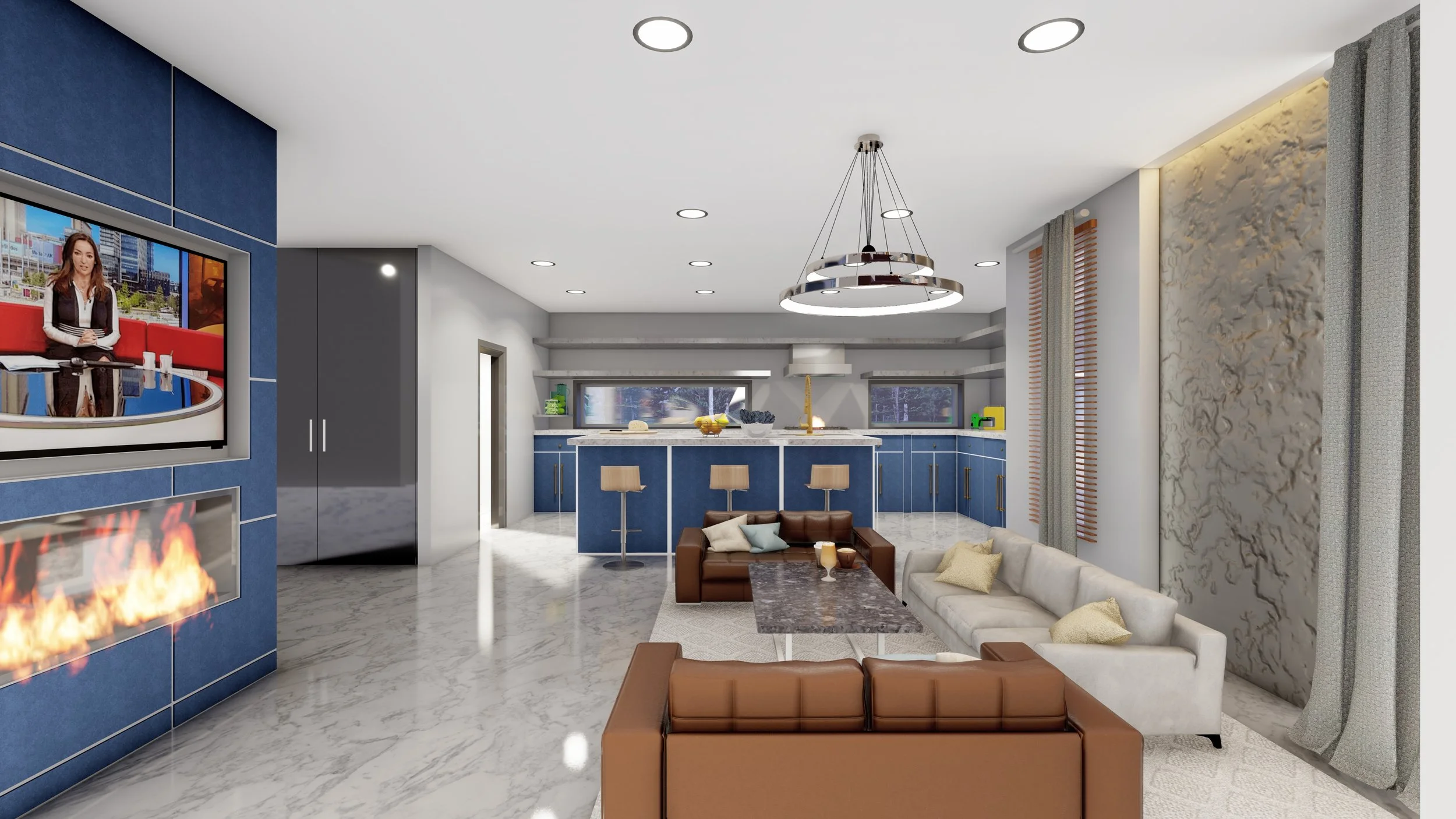 Koho - Kitchen/Living Rendering