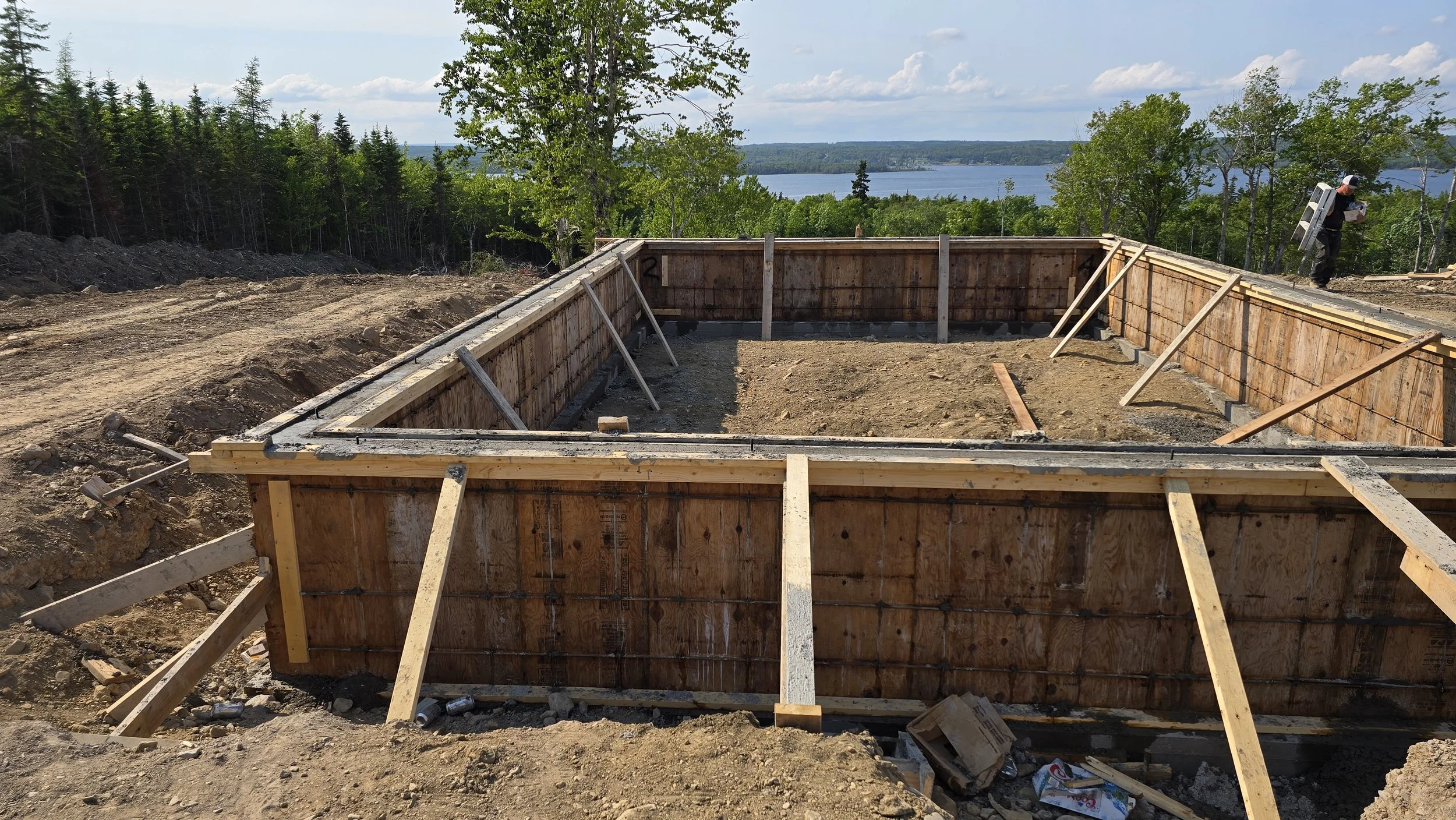 Frost walls ready for pour