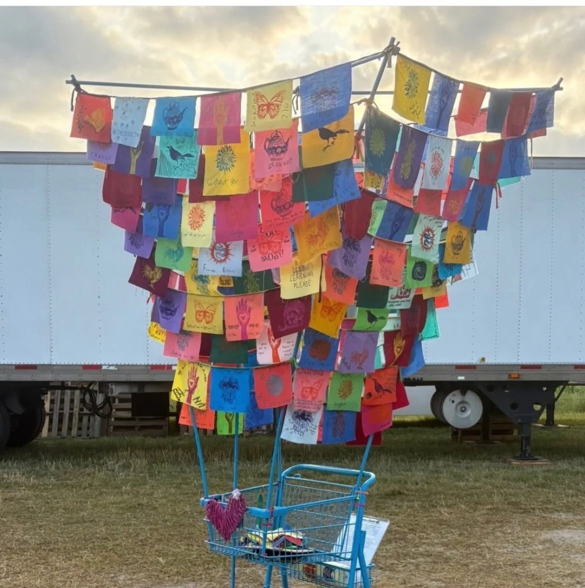 prayer flags with Marie Catrett