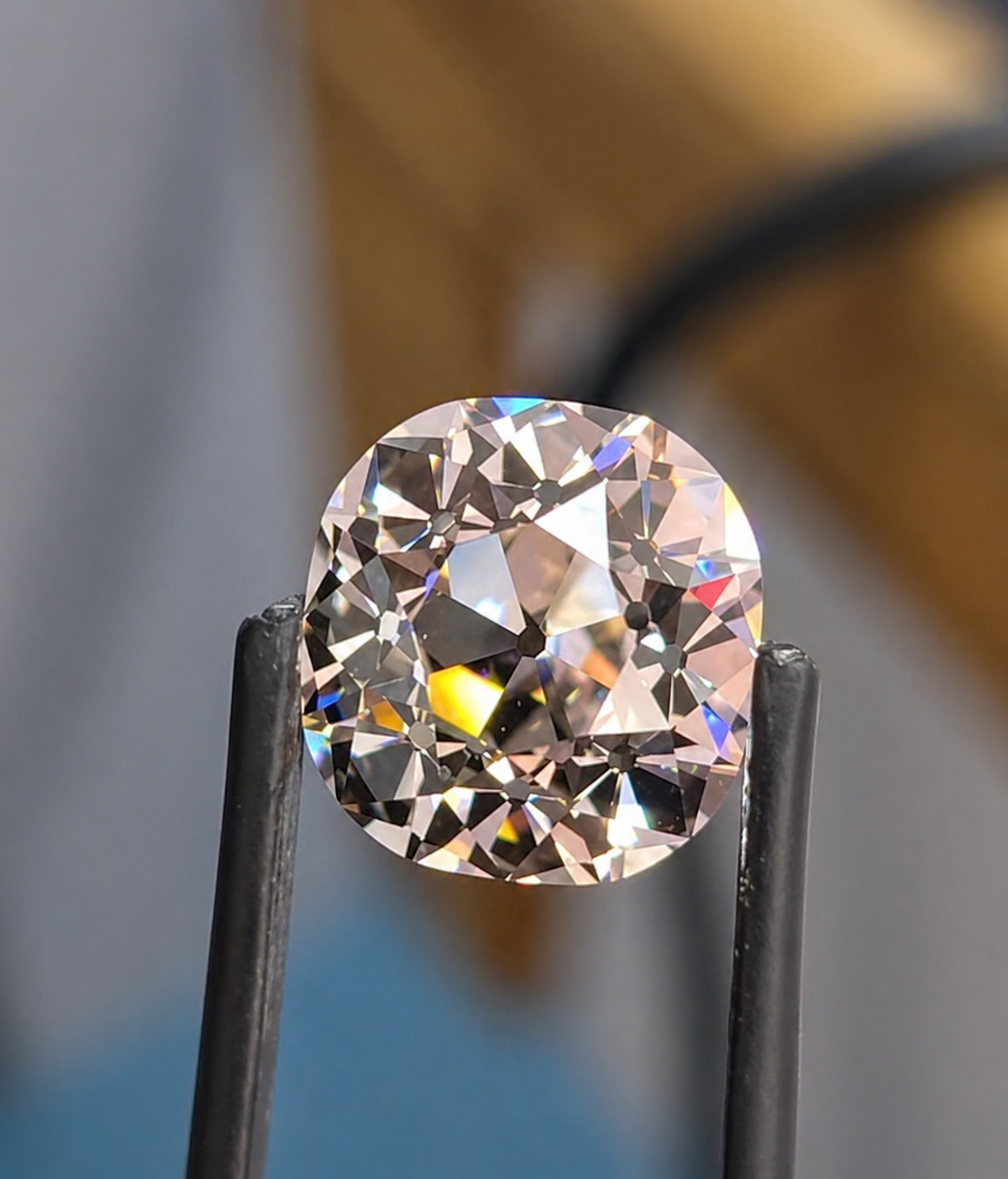 6.5 carat old mine cut diamond - nude champagne