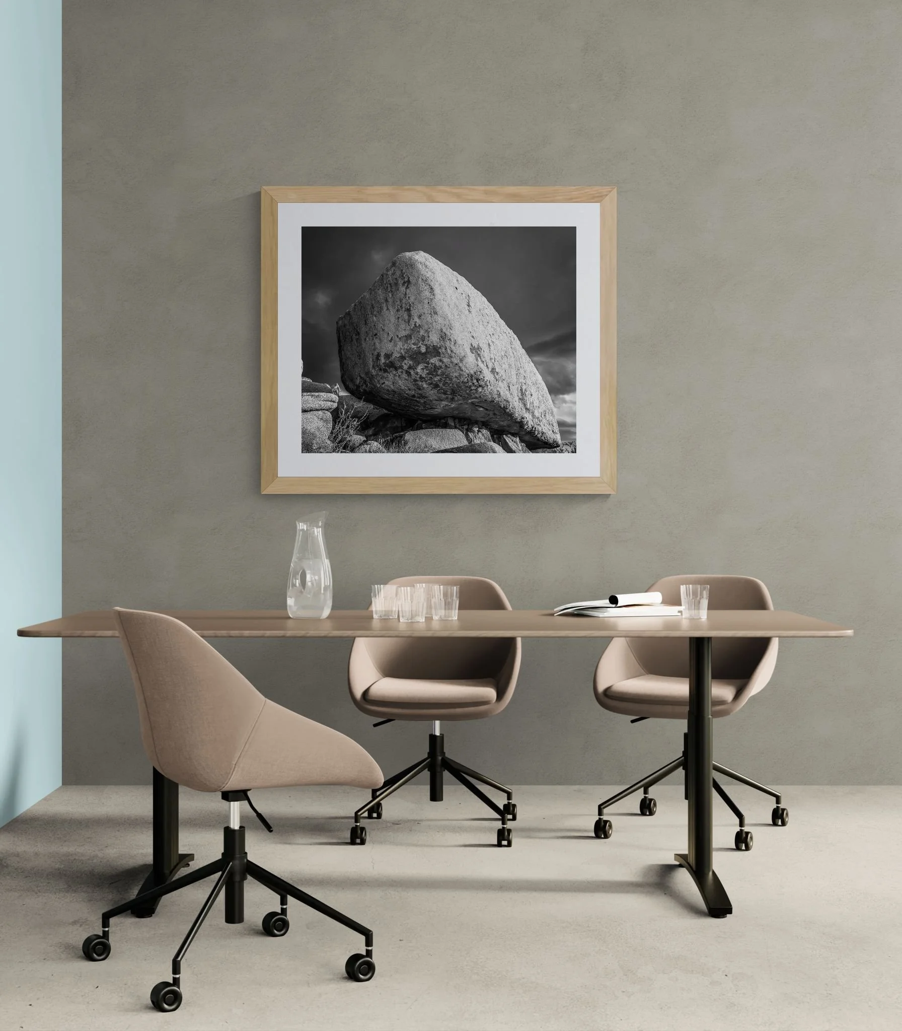 Modern meeting room with a fancy light.jpeg