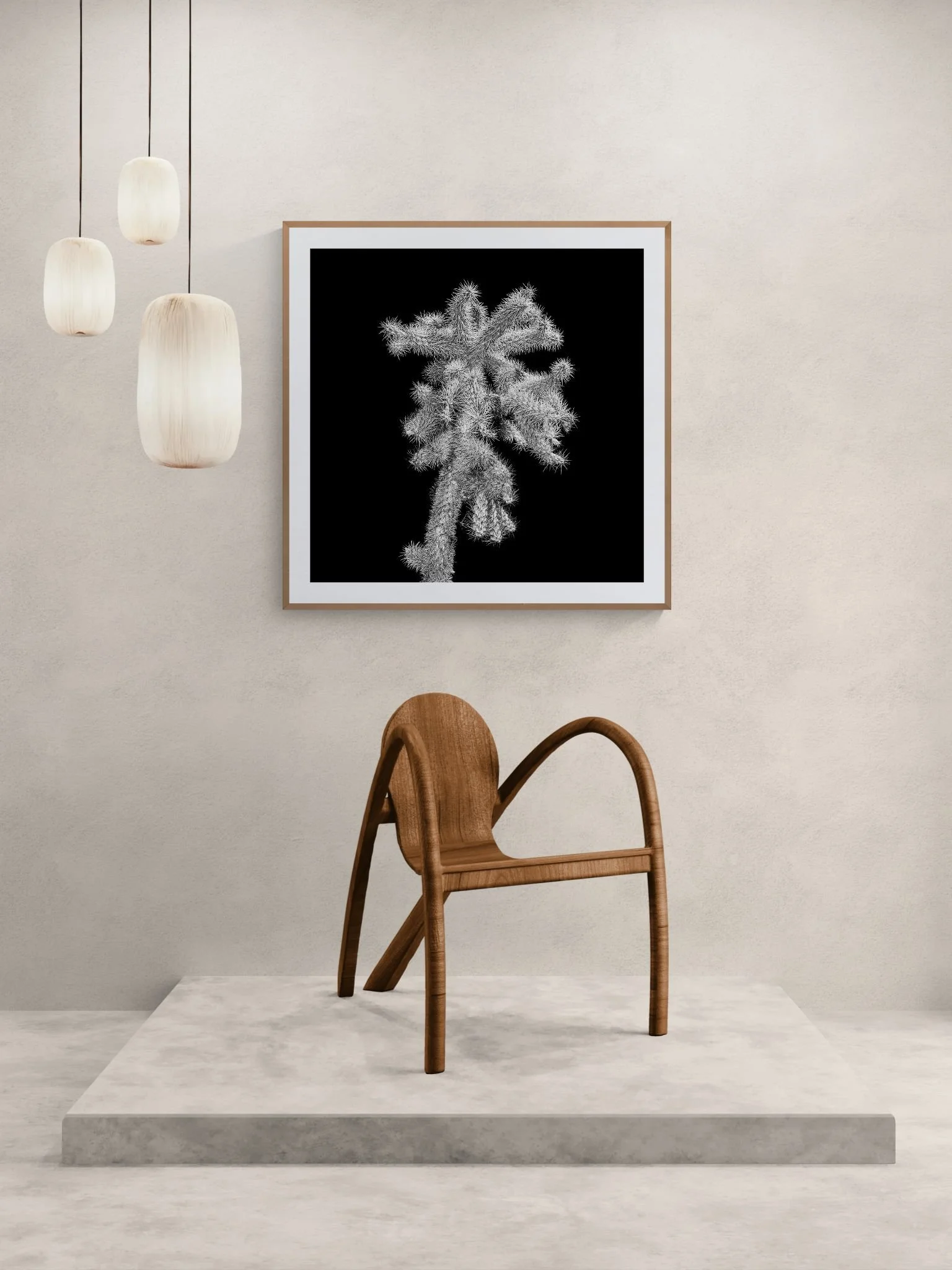 Designer chair sitting on platform flooring.jpeg