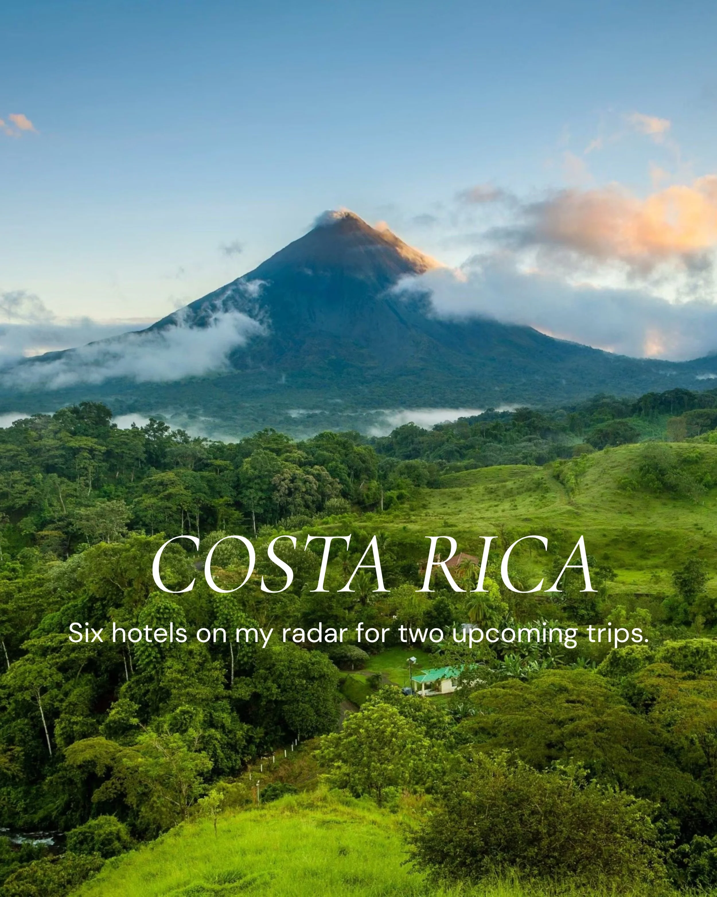 I&rsquo;m headed back to Costa Rica twice in the next six months, so I&rsquo;ve been spending a lot of time thinking about the hotels I&rsquo;d recommend for different kinds of trips.

A few that are on my radar:

Hacienda AltaGracia for mountains, w