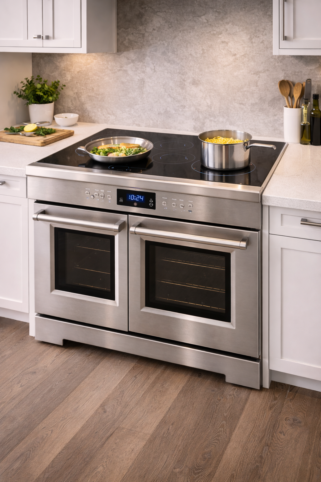 Modern kitchen with induction cooktop.png