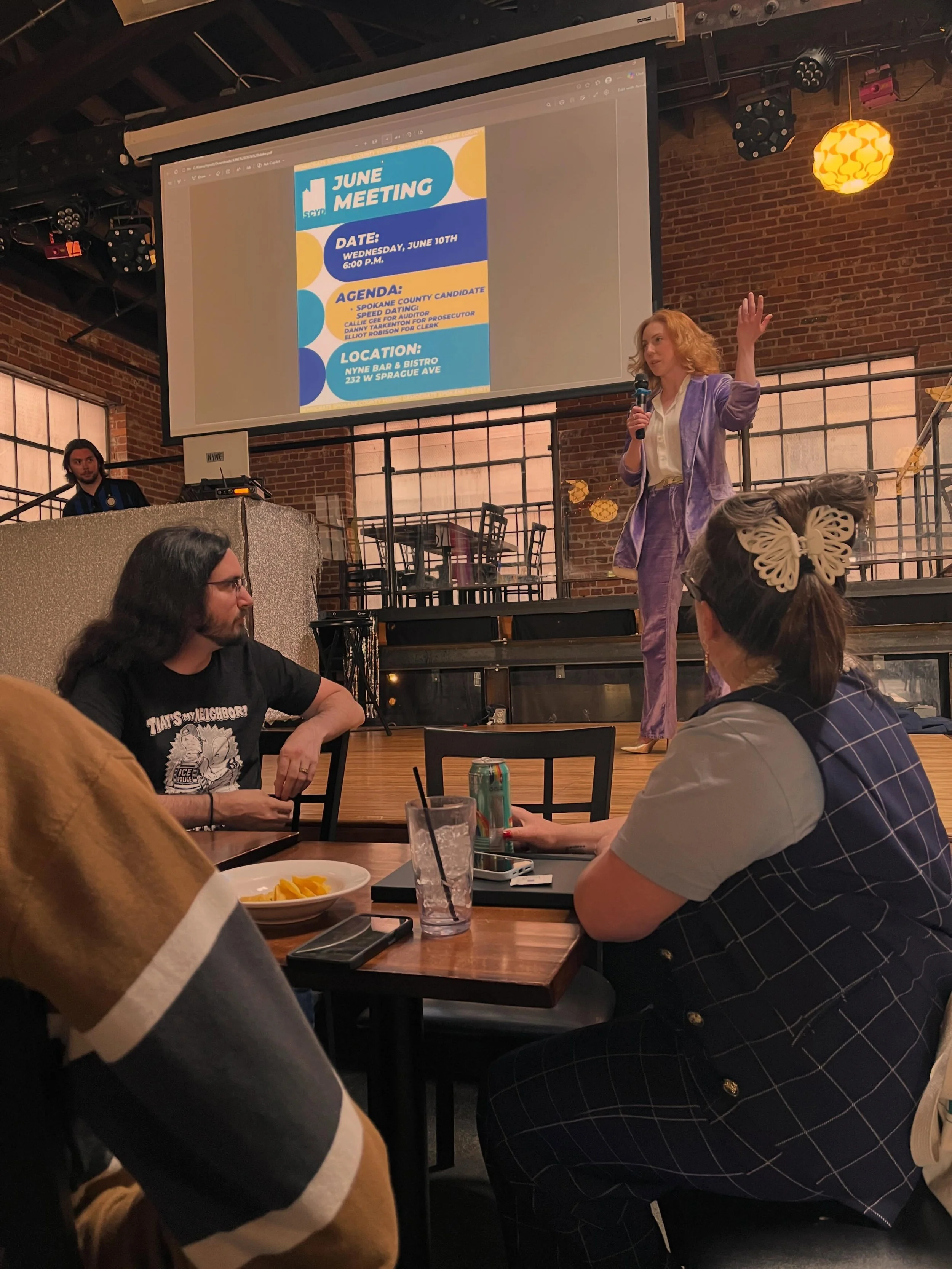 Thank you @spokaneyoungdems for having me speak tonight alongside @calliegeeforspokanecounty, who&rsquo;s running for county auditor and Elliot Robison, who&rsquo;s running for county clerk.
I walked in expecting a great event. I left genuinely inspi