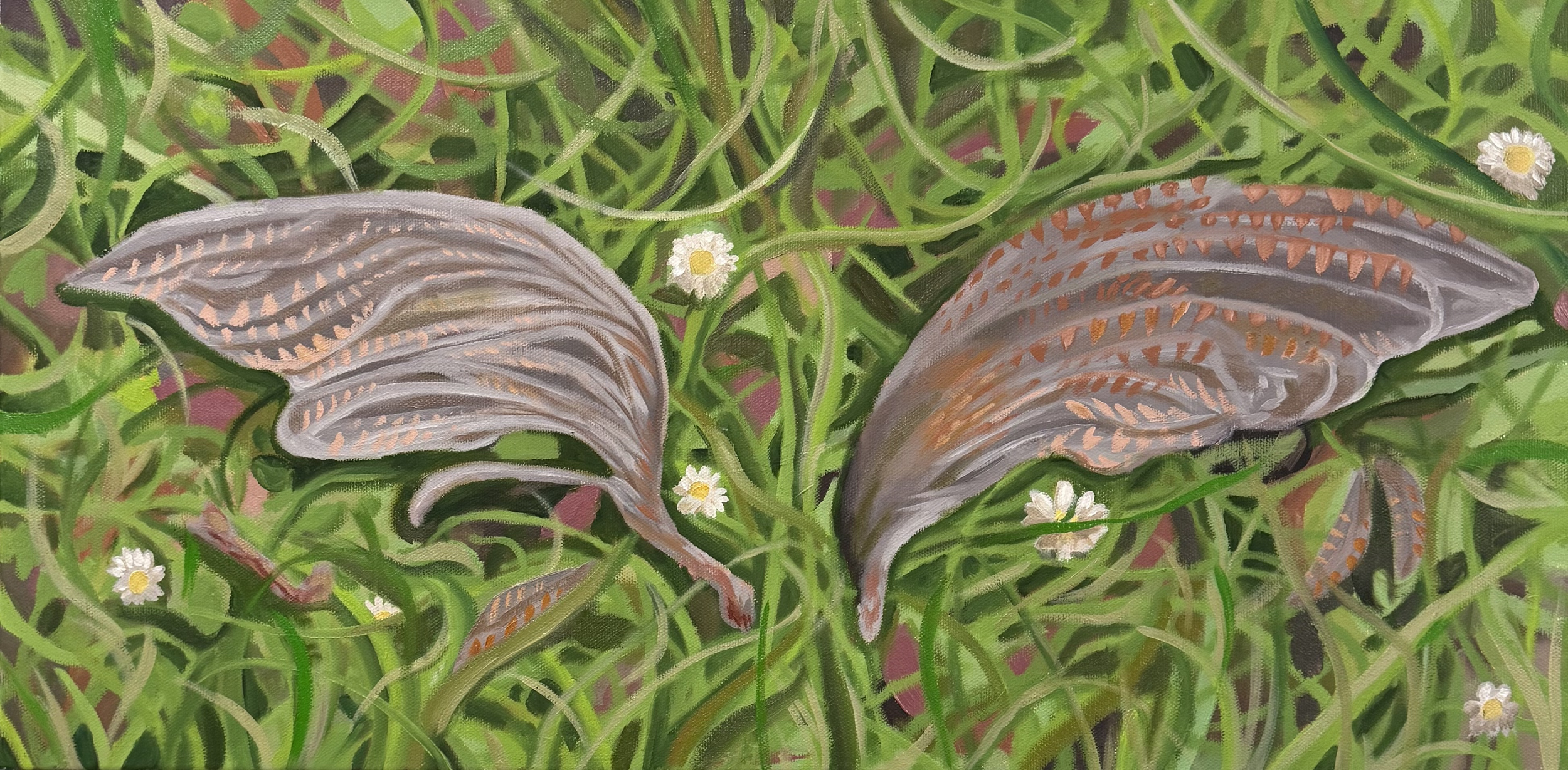 "Fallen Angel" 12x24in, oil on canvas