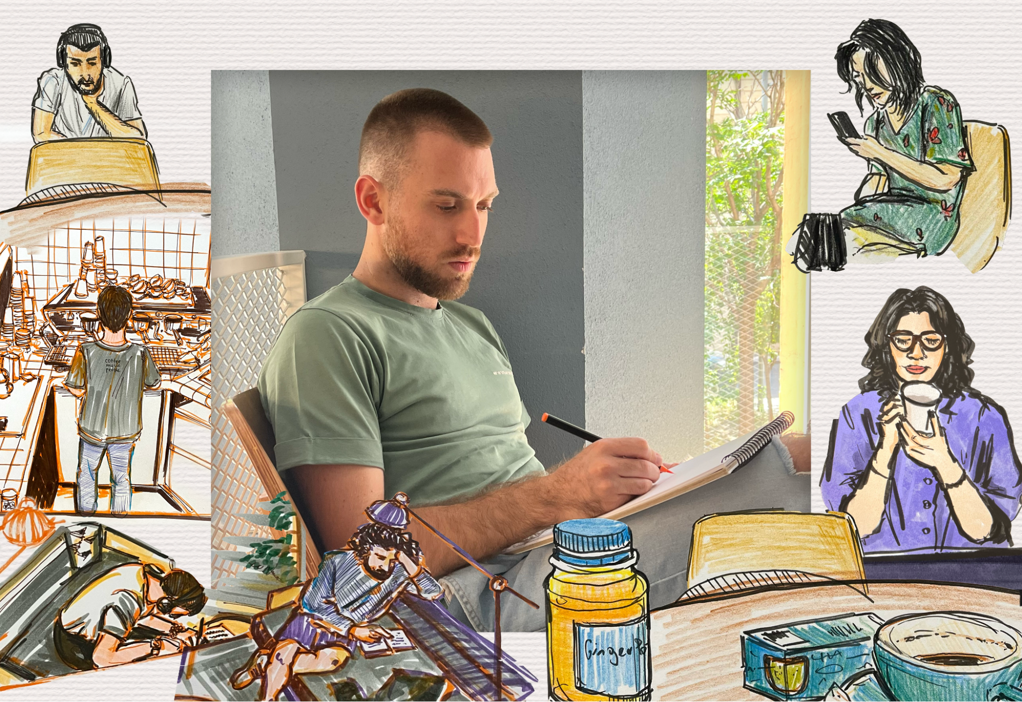 Capturing the City: A Local Artist’s Passion for Cafes and Sketching People