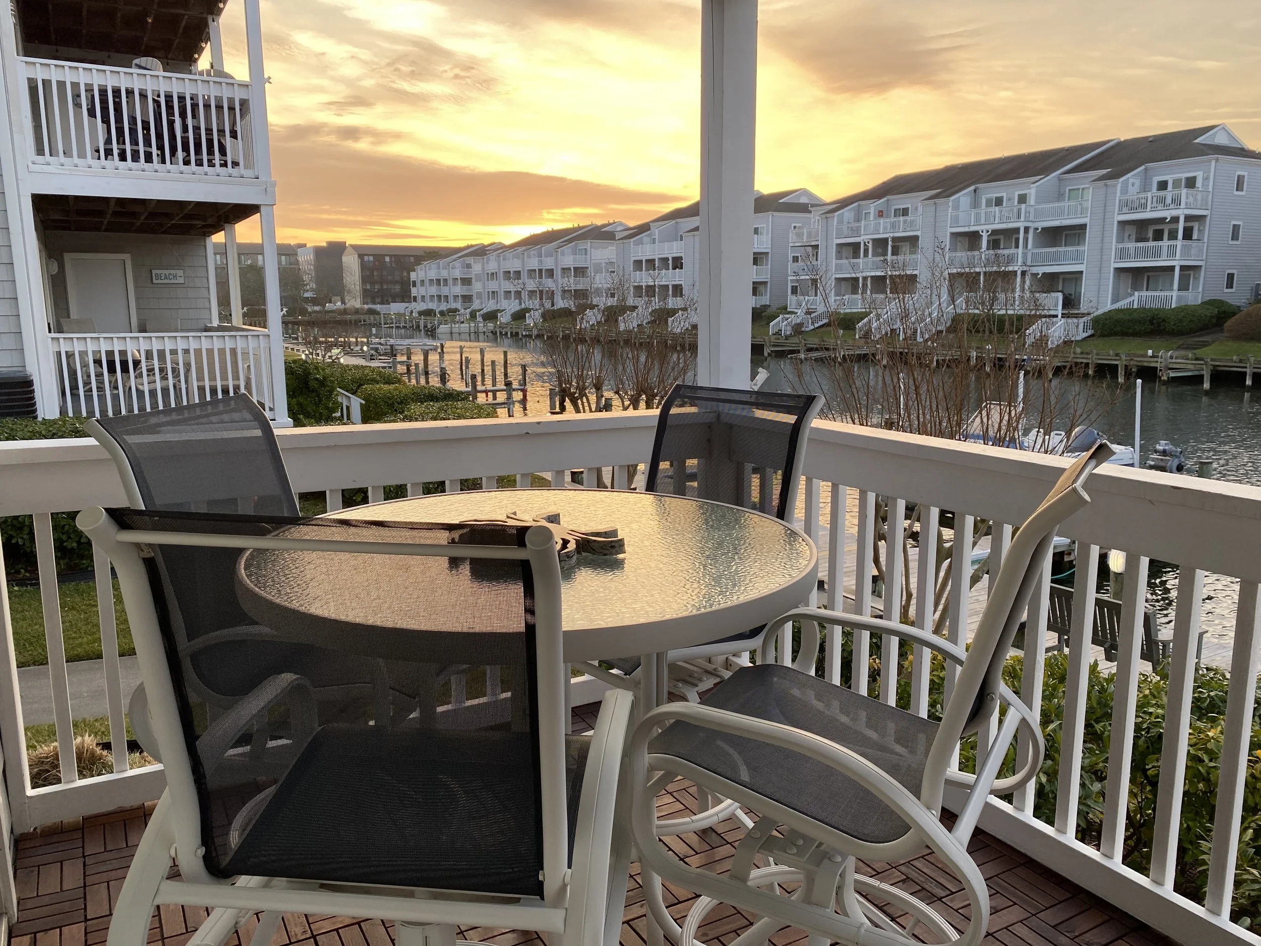 Sunrise overlooking the canal