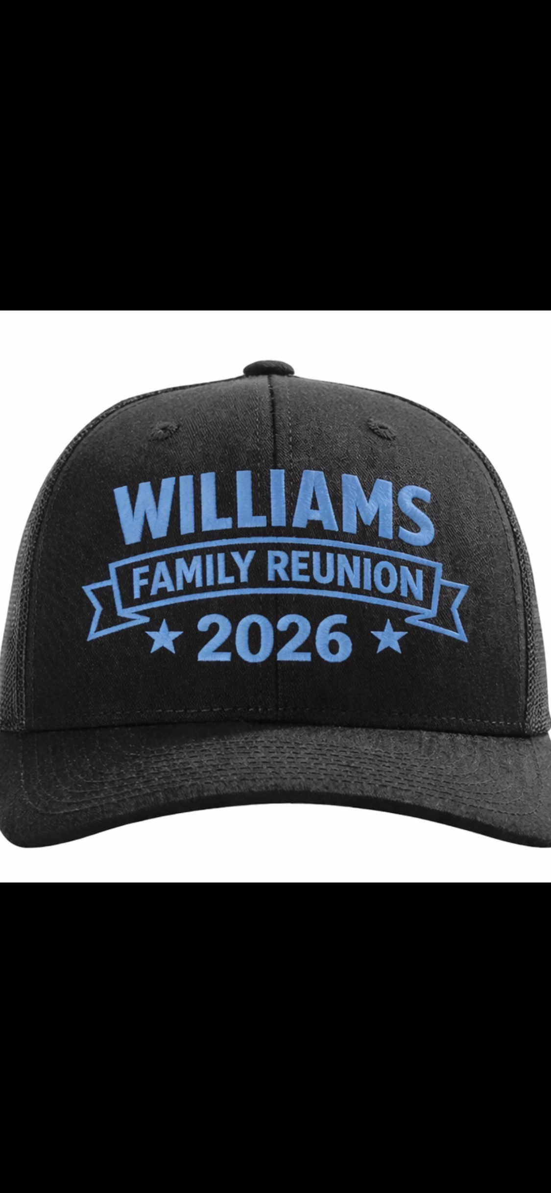 Embroidered Hat-Williams Family Reunion 2026 Richardson 112 - Trucker Snapback Cap