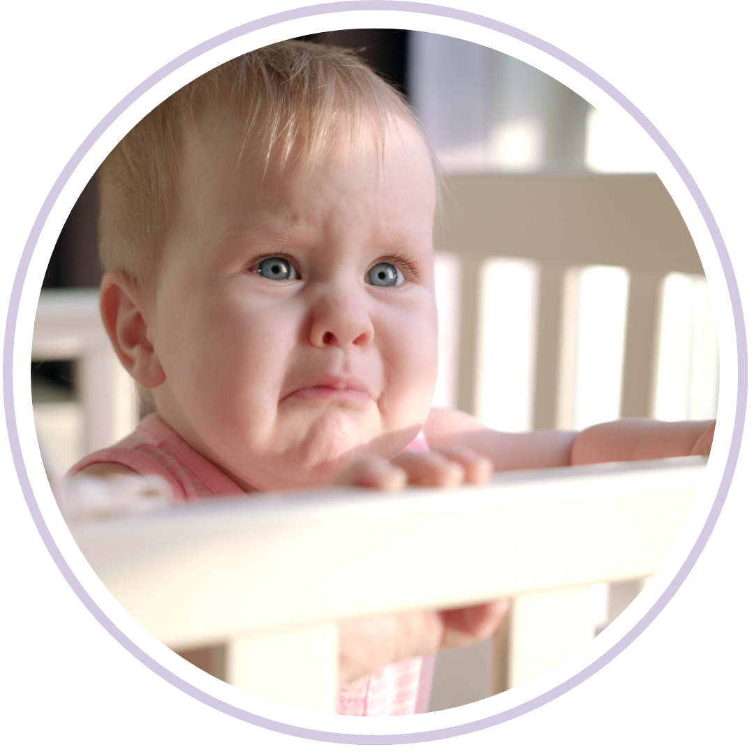 baby wakes up in crib crying after being put to bed