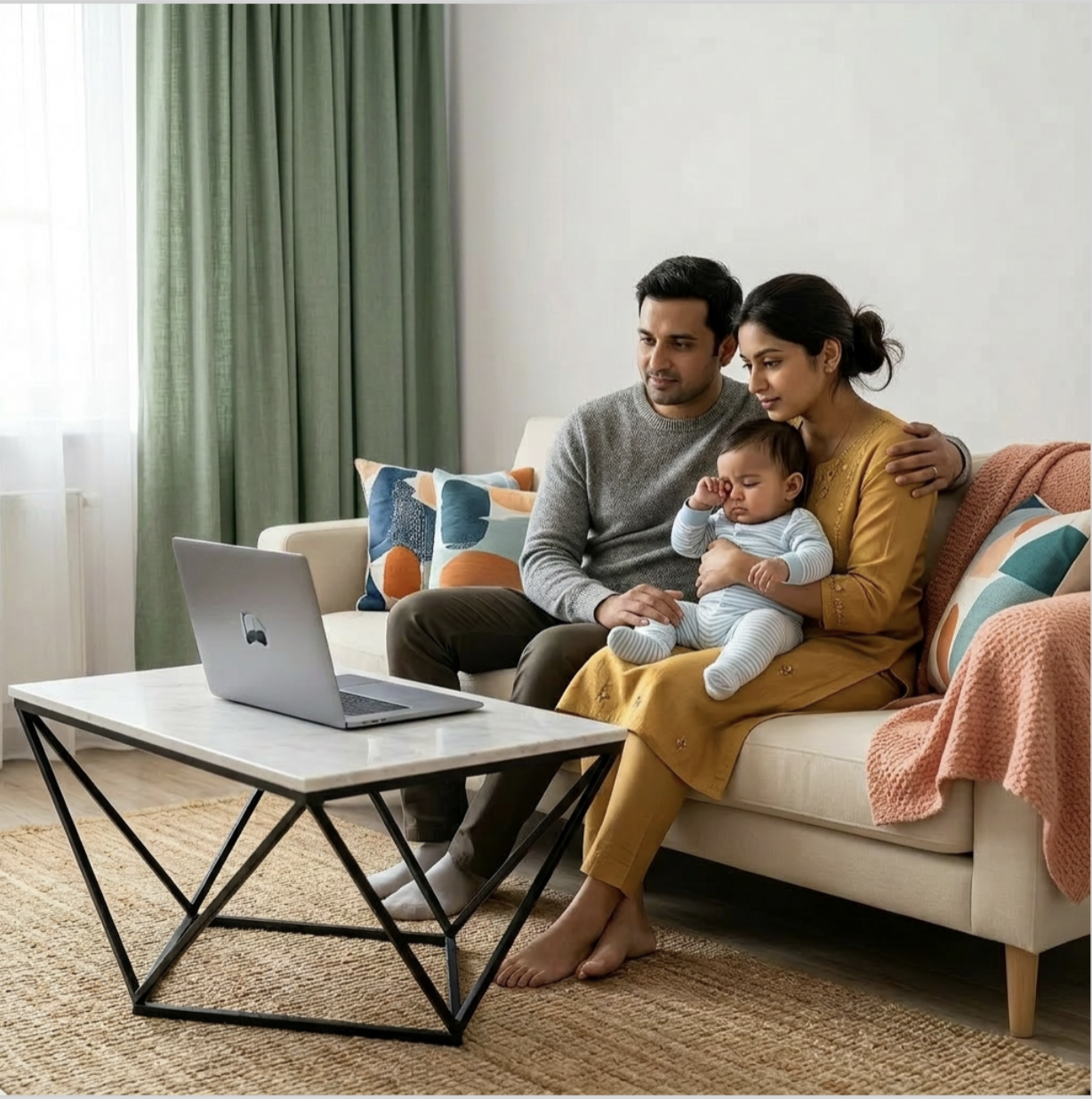family working with a virtual sleep consultant in New York