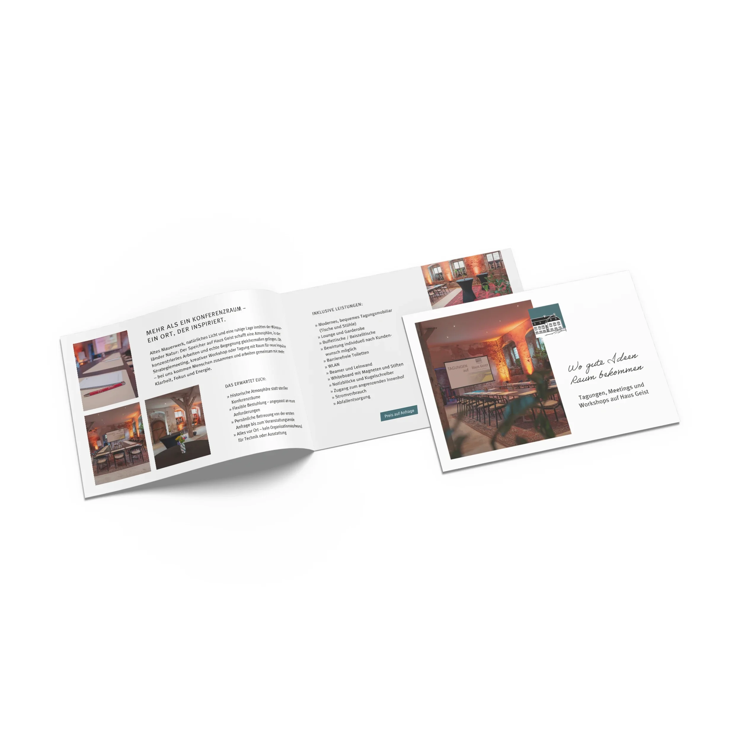 Haus Geist | Faltblatt Tagung, Workshop und Meeting
