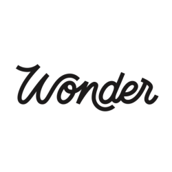 The word "Wonder" written in black cursive font on a white background.