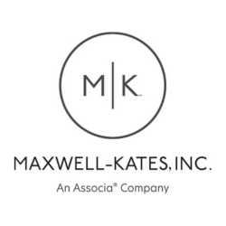 Logo of Maxwell-Kates, Inc., featuring initials M and K separated by a vertical line inside a circle, with the company name below.