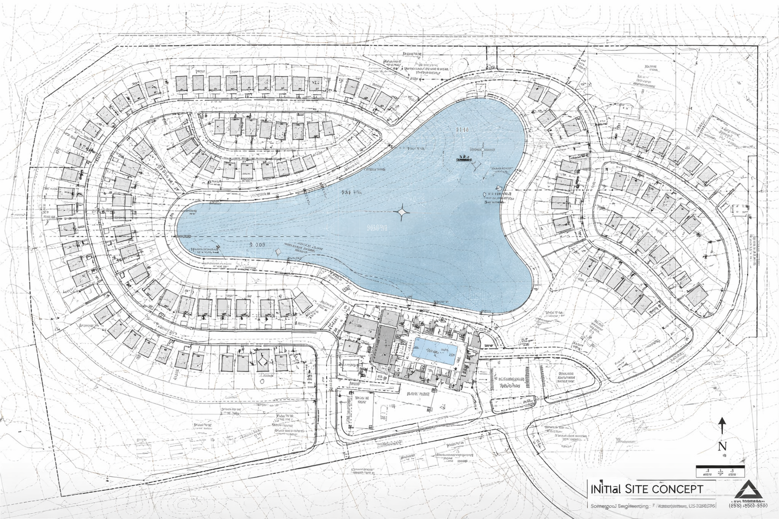 Residential development site plan overview.