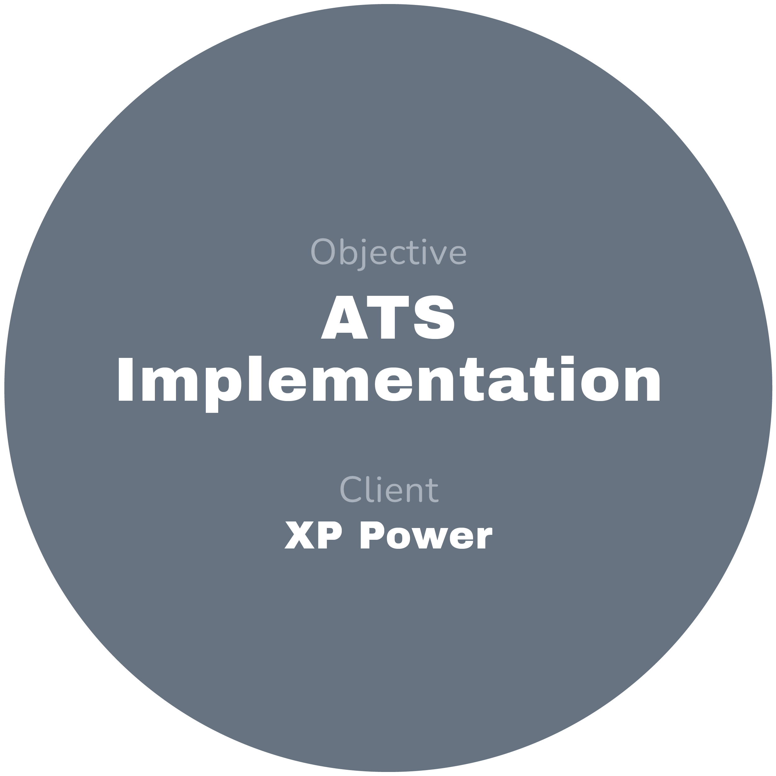 Button to click through to read about the ATS Implementation project created for XP Power.