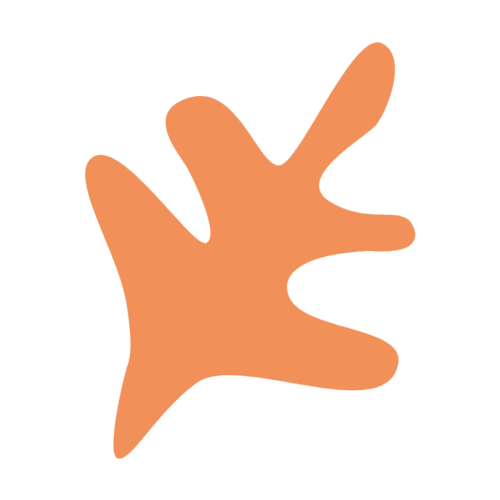 Illustration of a hand with four fingers, colored in a light peach tone.