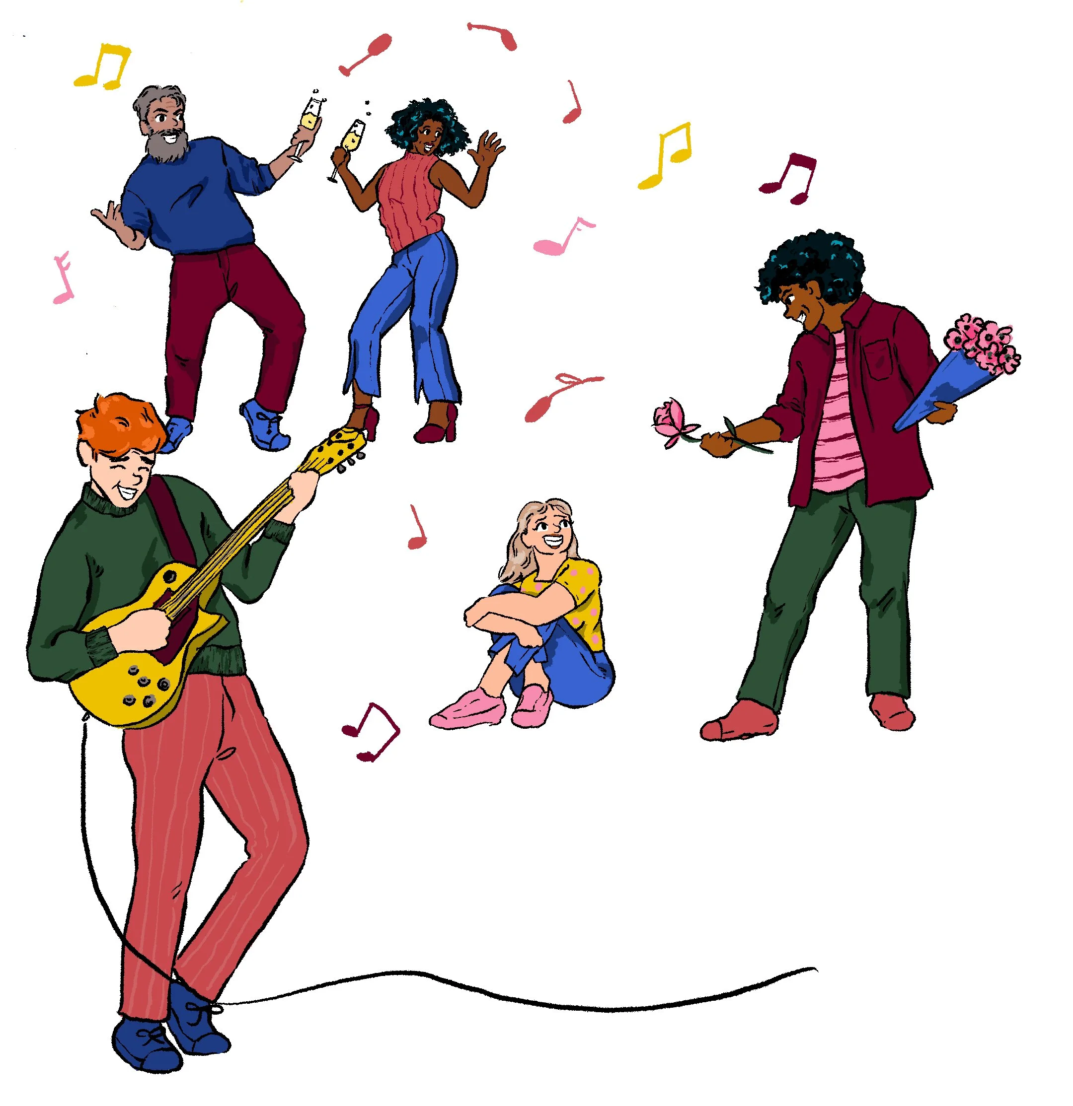 Figures drawn for the show "Songs and Scenes"