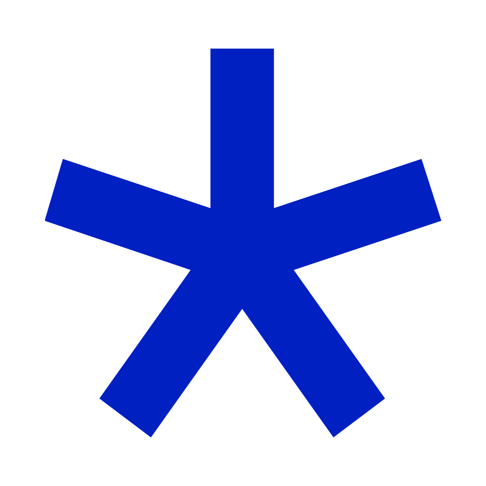 Large blue star Rising Minds Coaching flourish