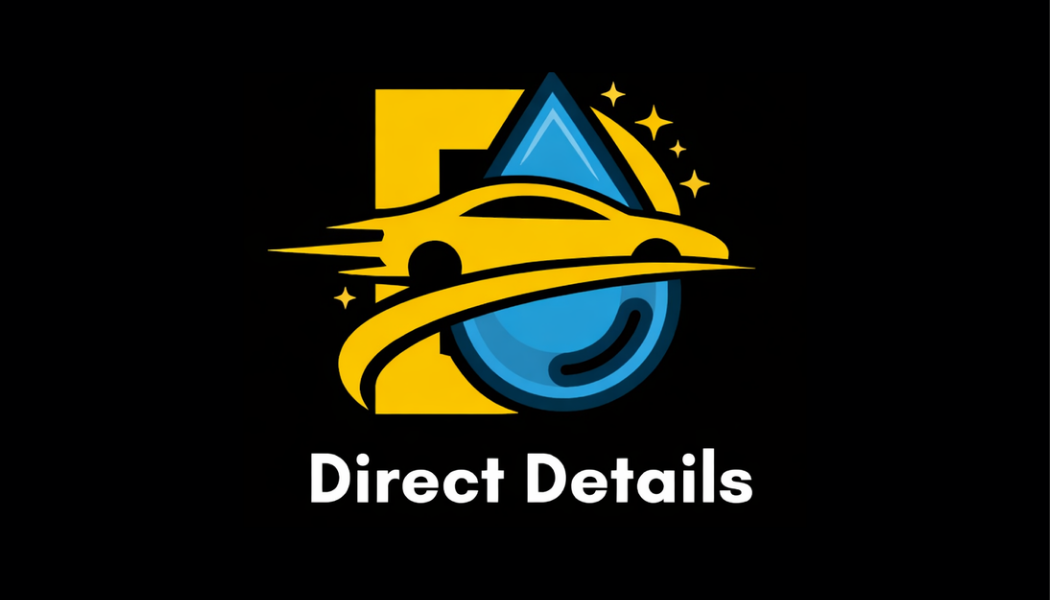 Logo with a blue water droplet, a yellow swoosh, and a stylized star, with the text "Direct Details" underneath.