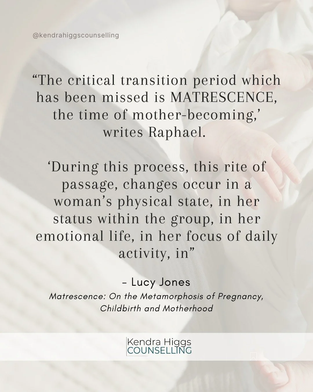 MATRESENCE. It's the word I try to make sure every new mother I work with knows. For many of us the experience of early parenting is plagued by comparison, by confusion and by trying to figure out if we are "normal" to feel, think or do wha