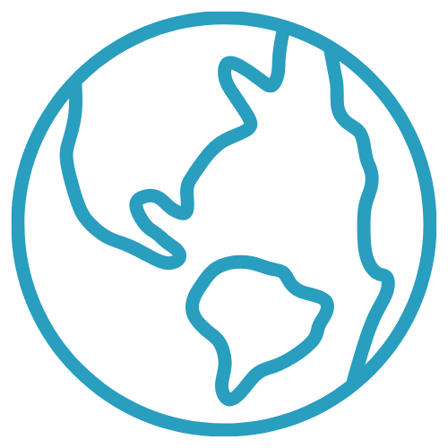 Clipart of the planet Earth as seen from space.