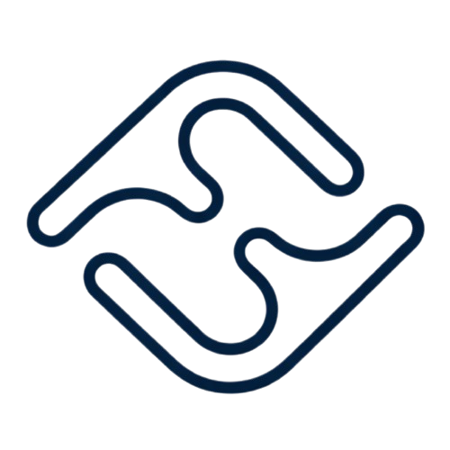 Abstract drawing of a maze with thick black lines on a white background.
