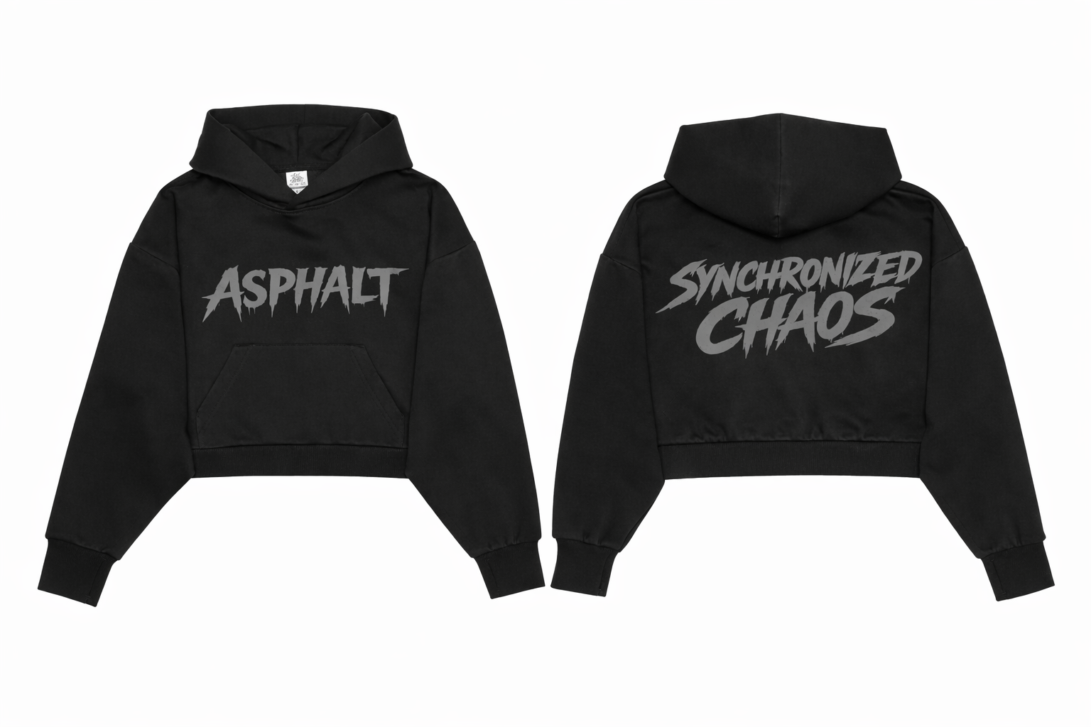 Cropped Hoodie - Synchronized Chaos