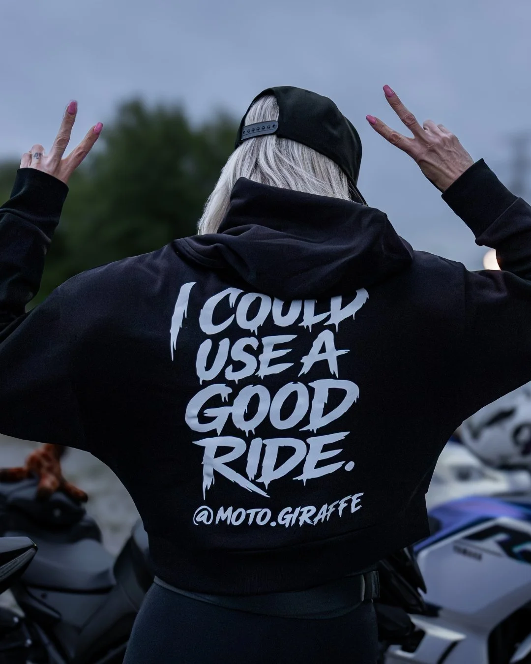 Women's Cropped Hoodie - Good ride