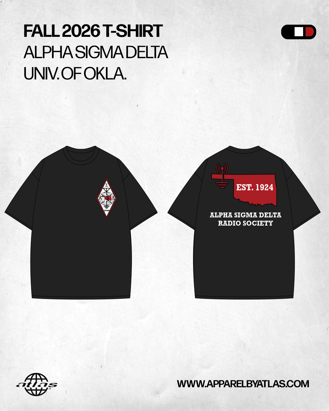 Alpha Sigma Delta at OU - Black T-Shirt