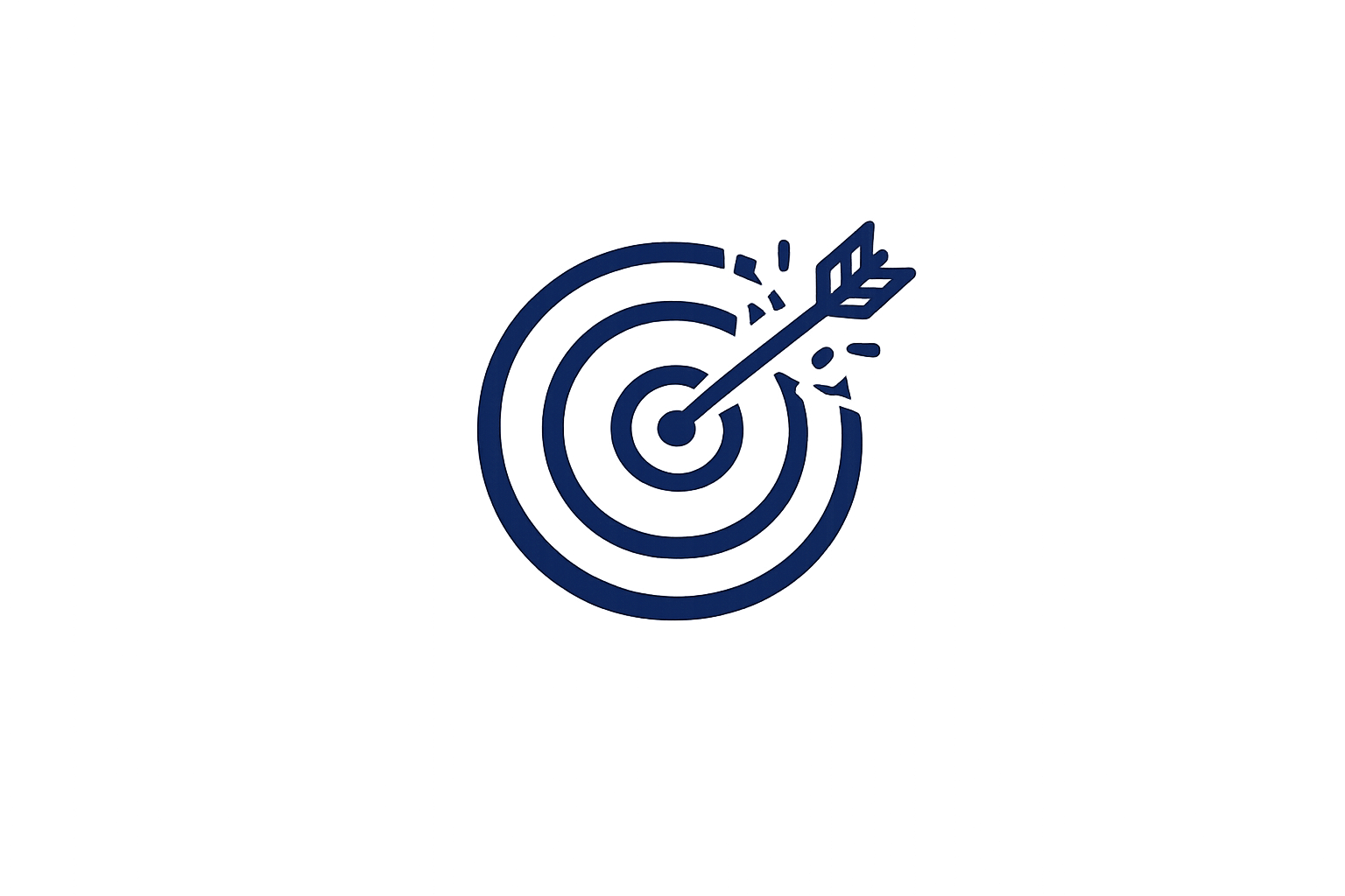Icon of a target with an arrow hitting the bullseye.