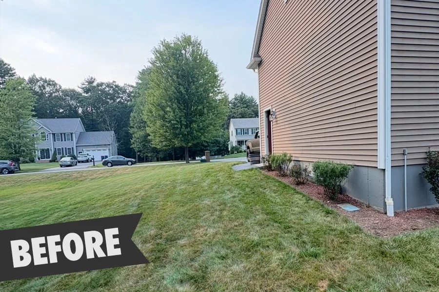 Client requested driveway extension with retaining wall.