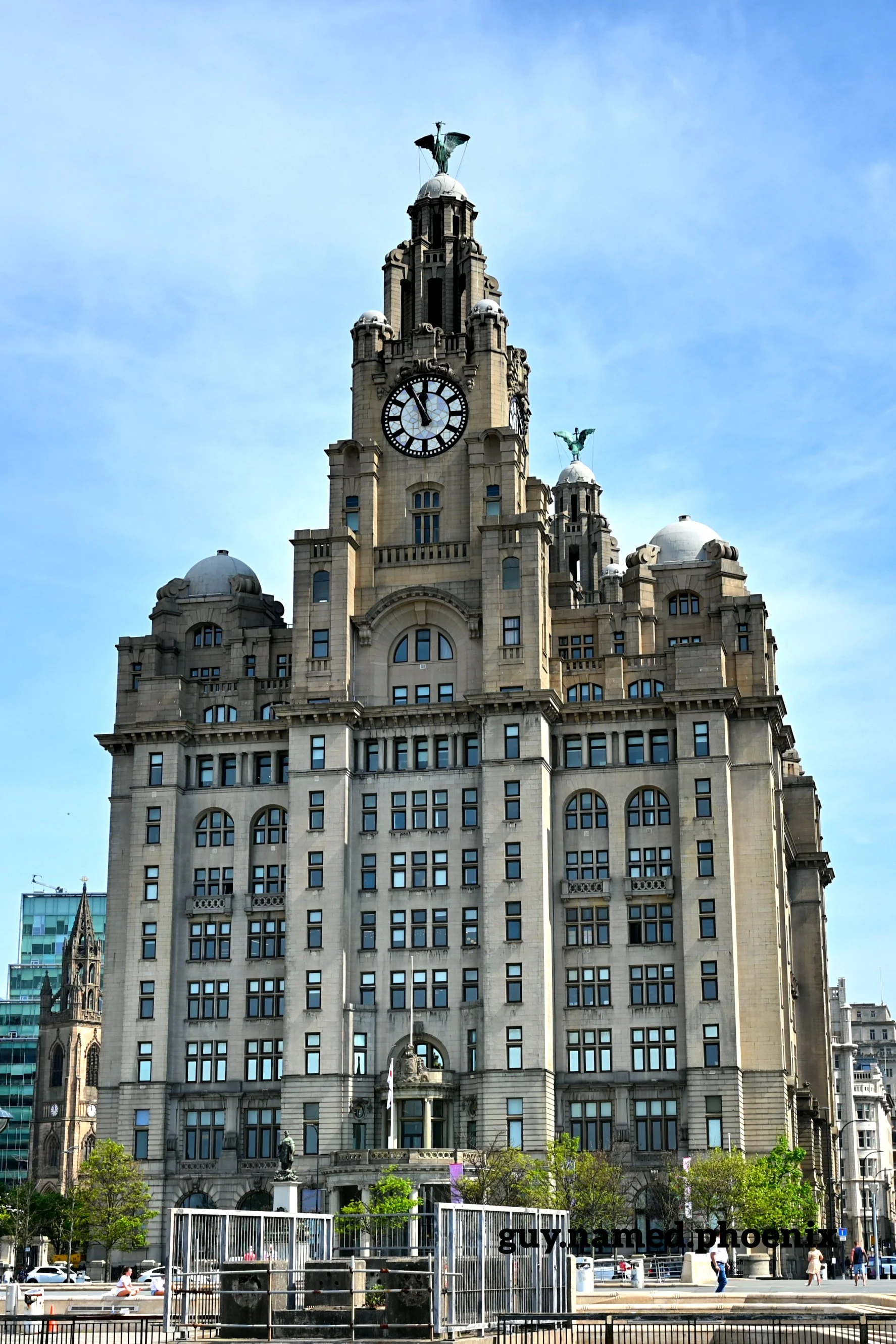 Royal Liver building with its famous "Liver Bird" at Pier Head, Liverpool