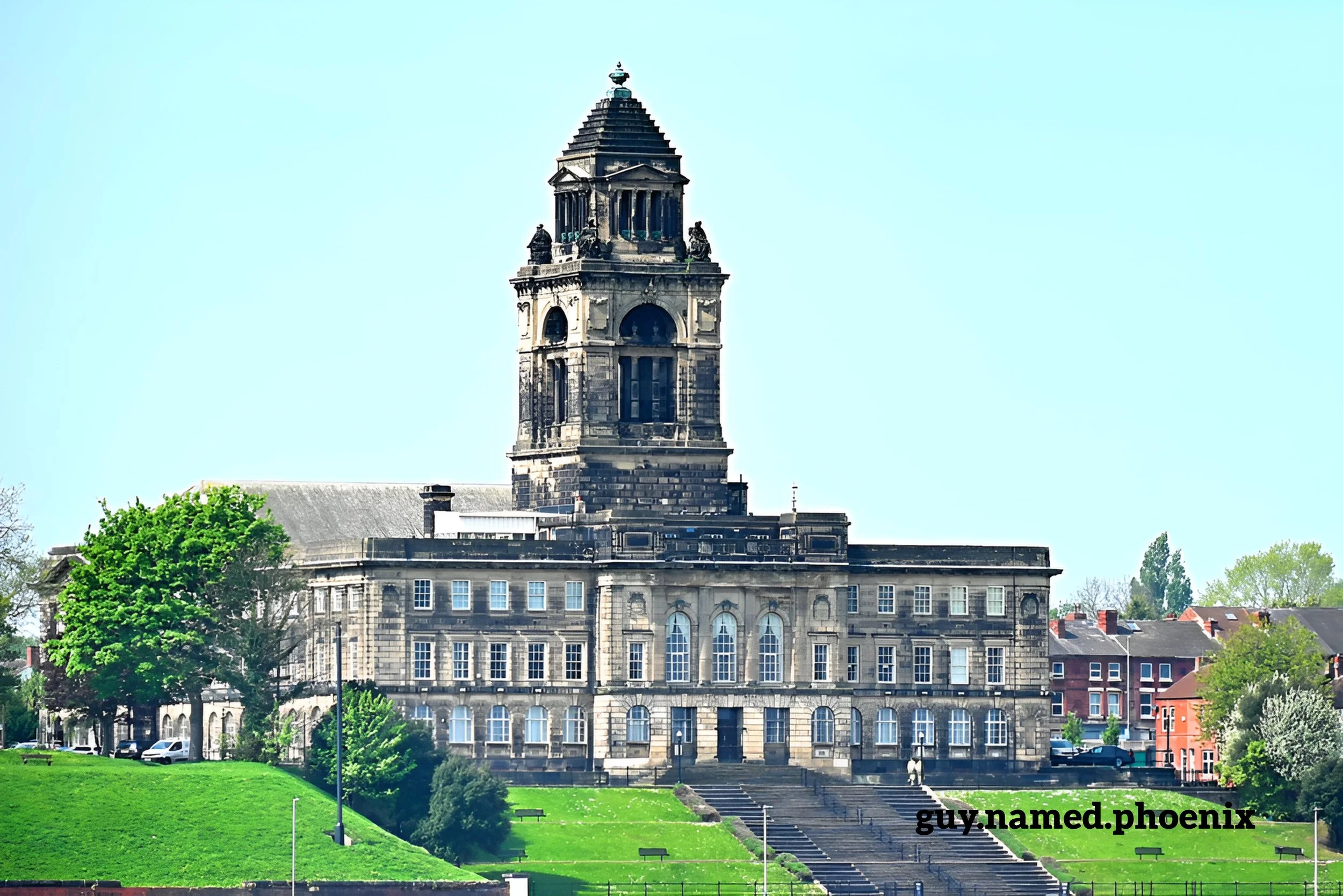 Wallasey Townhall by the Wirral waterfront, Merseyside