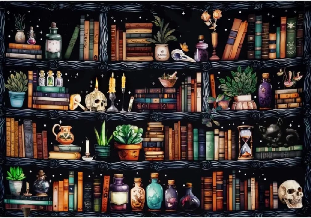 Diamond Art Kit - Bookshelf with Books
