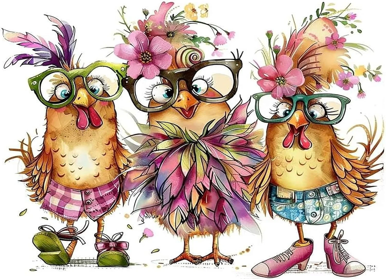 Diamond Art Kit - Funny Chicks