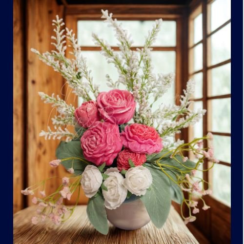 Pink Peony Wax Melt Bouquet 1a.jpg