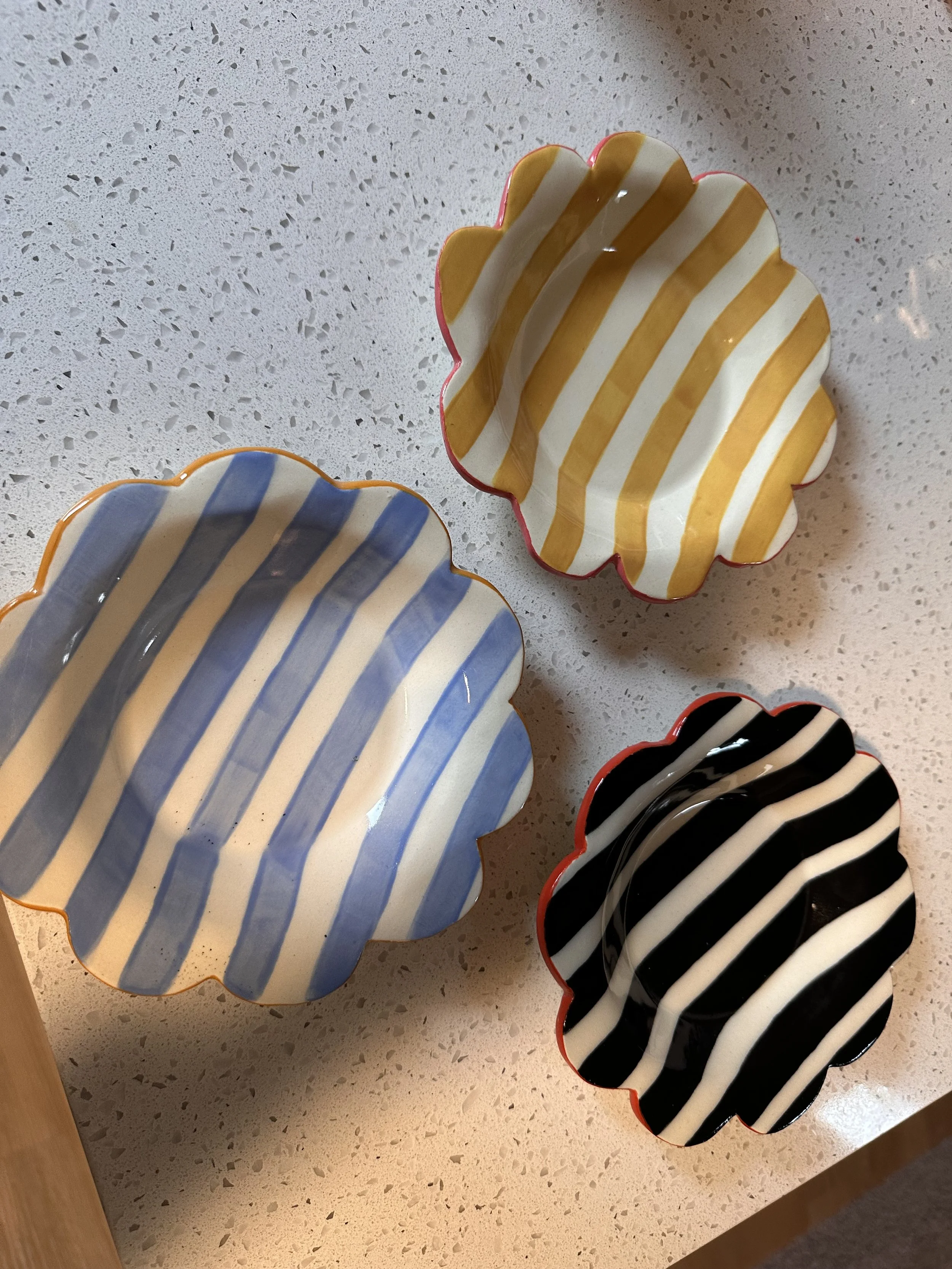 Flower Candy Stripe Tray