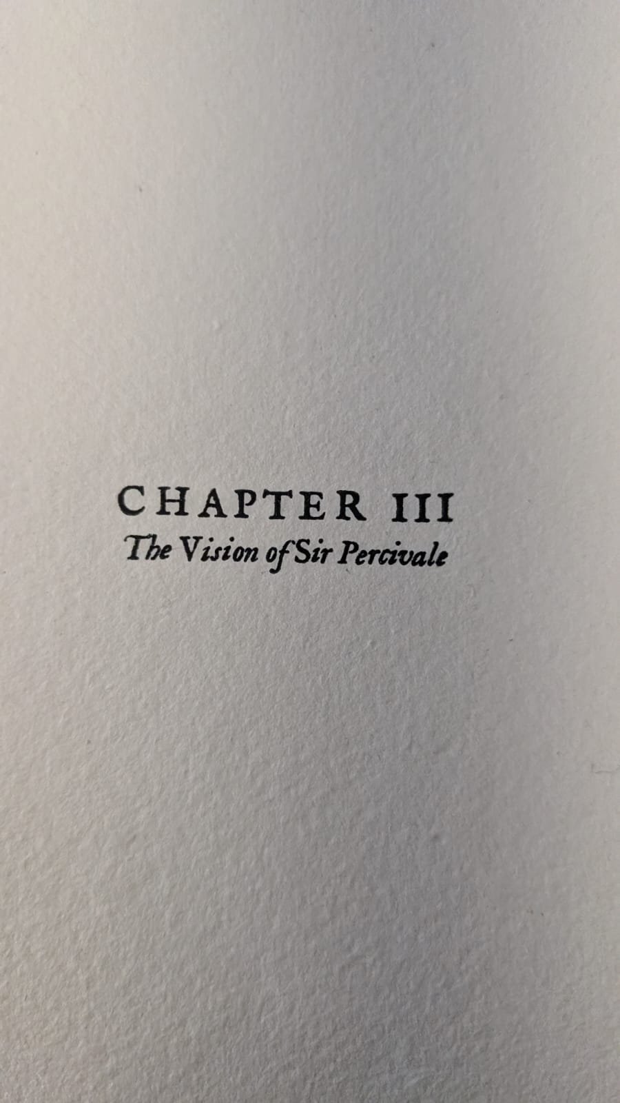Page titled 'Chapter III: The Vision of Sir Perivale' from a book.