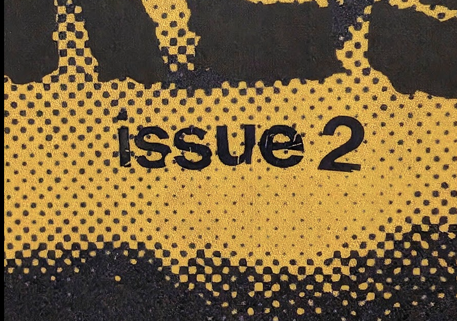 Close up of letraset used on issue 2 of Low Res