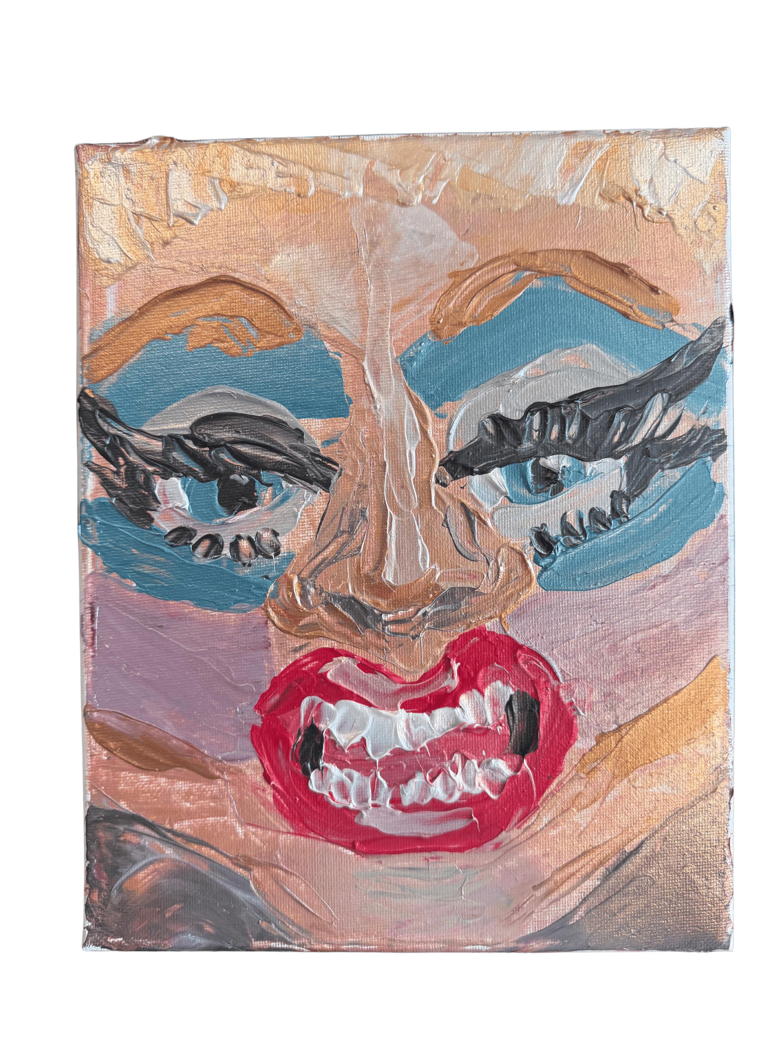 Trixie Mattel - Metallic acrylic paint on stretched canvas - applied using palette knife - 2025 (Available for purchase upon request.)