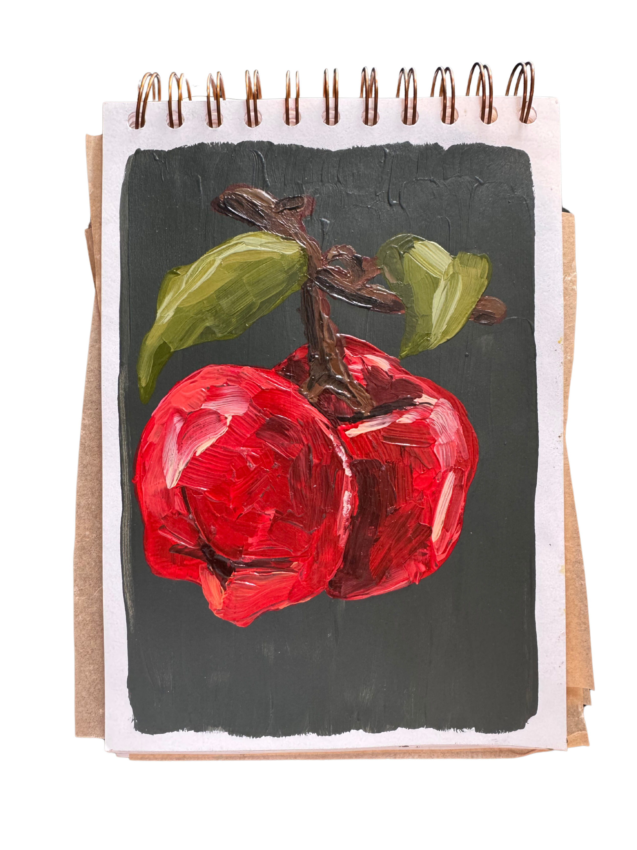Apples in acrylic paint.