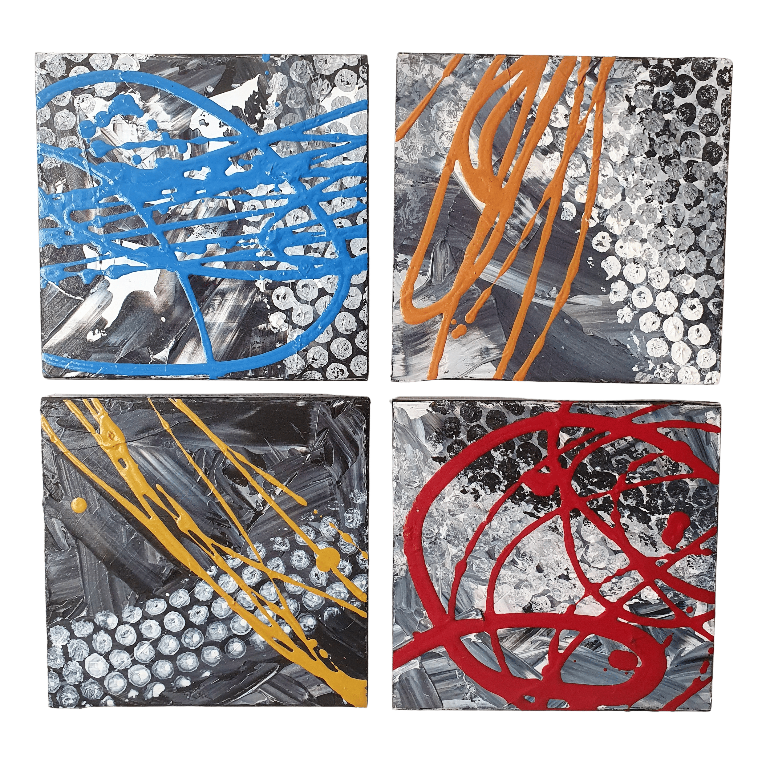 Series 2 - 20 x 20cm Wood blocks - Acrylic paint - 2020