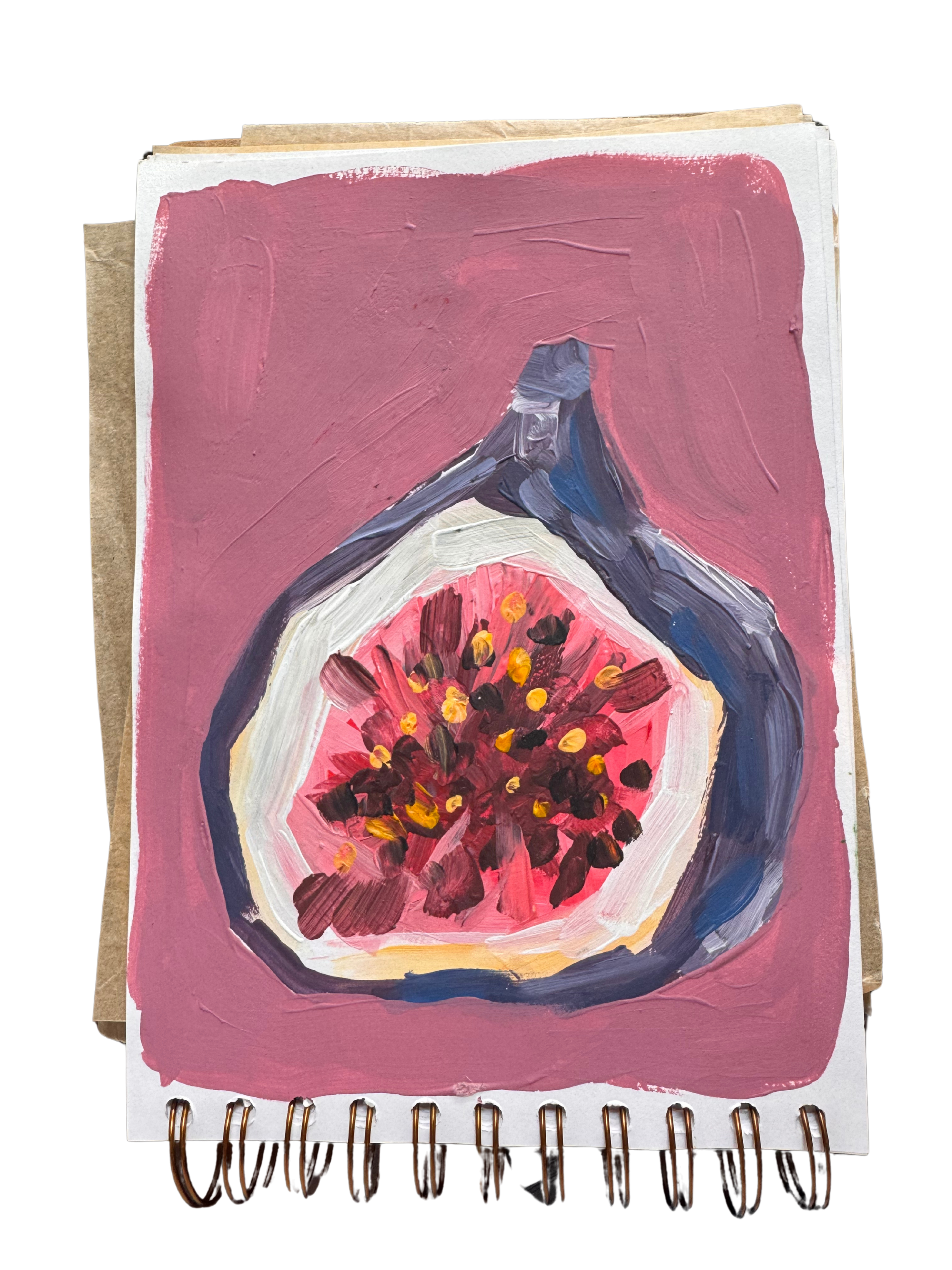 Fig in acrylic paint.