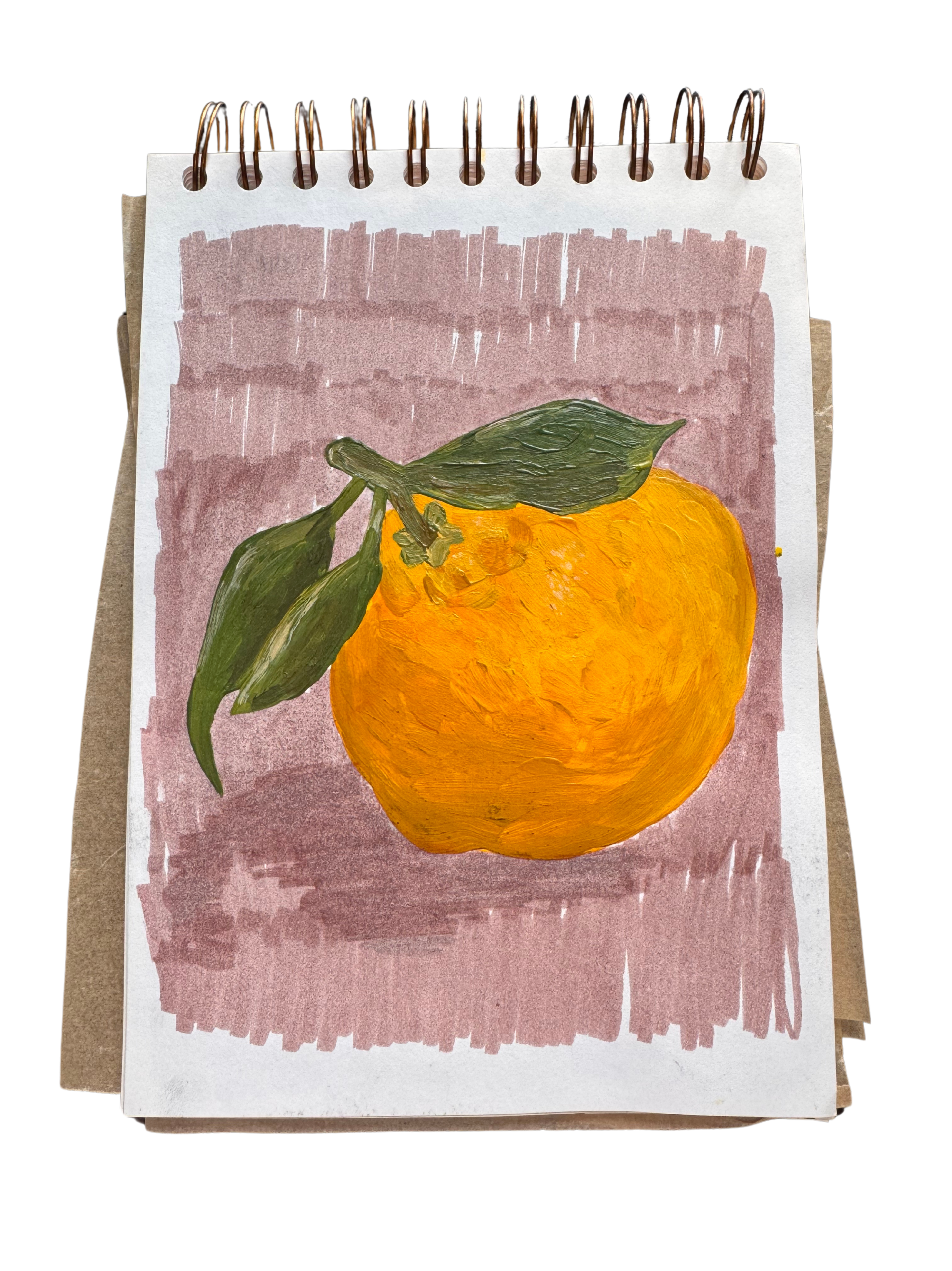 Lemon in acrylic paint.