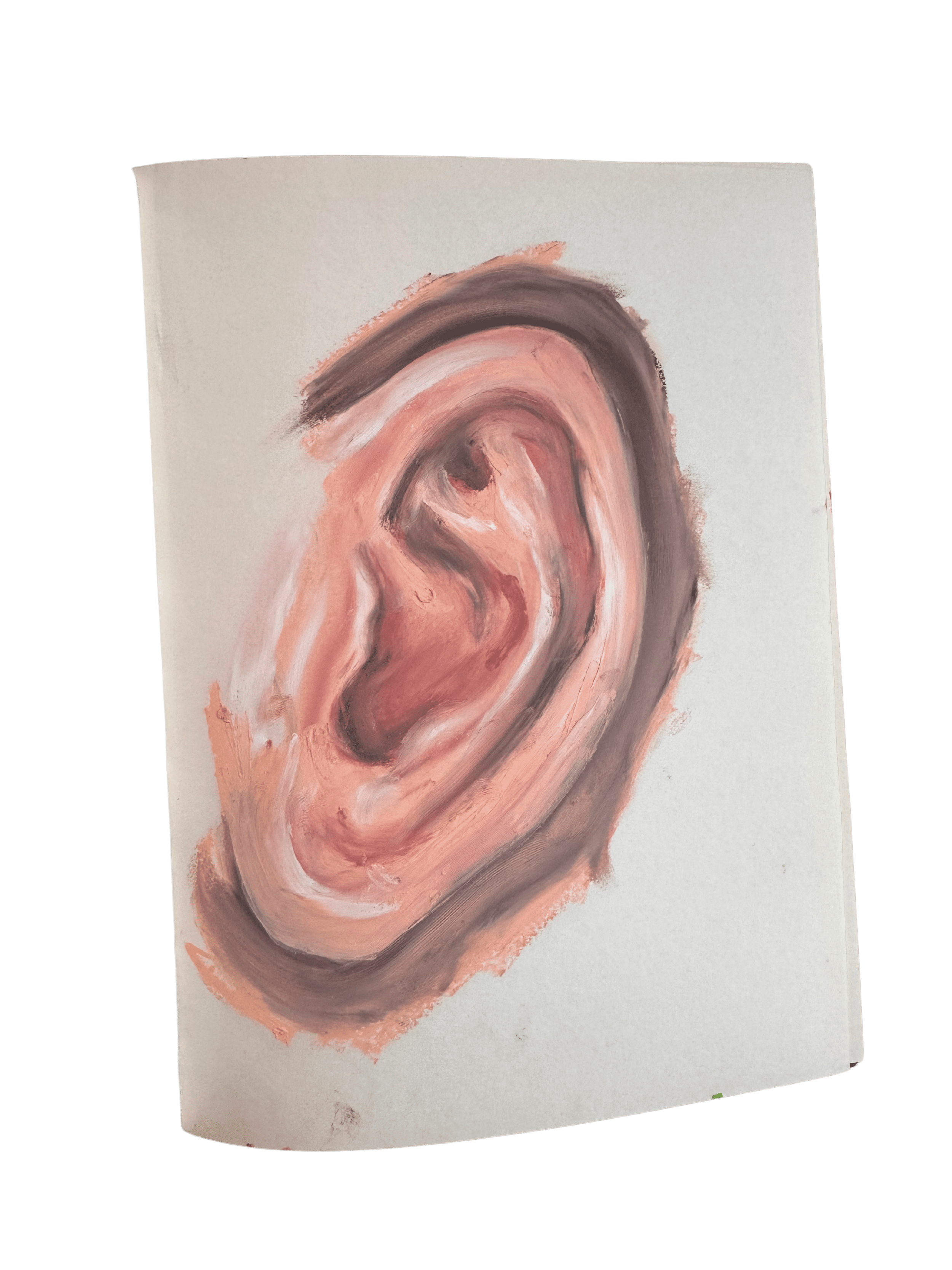 Ear - Oil pastels on paper - 2025 - Not original reference.