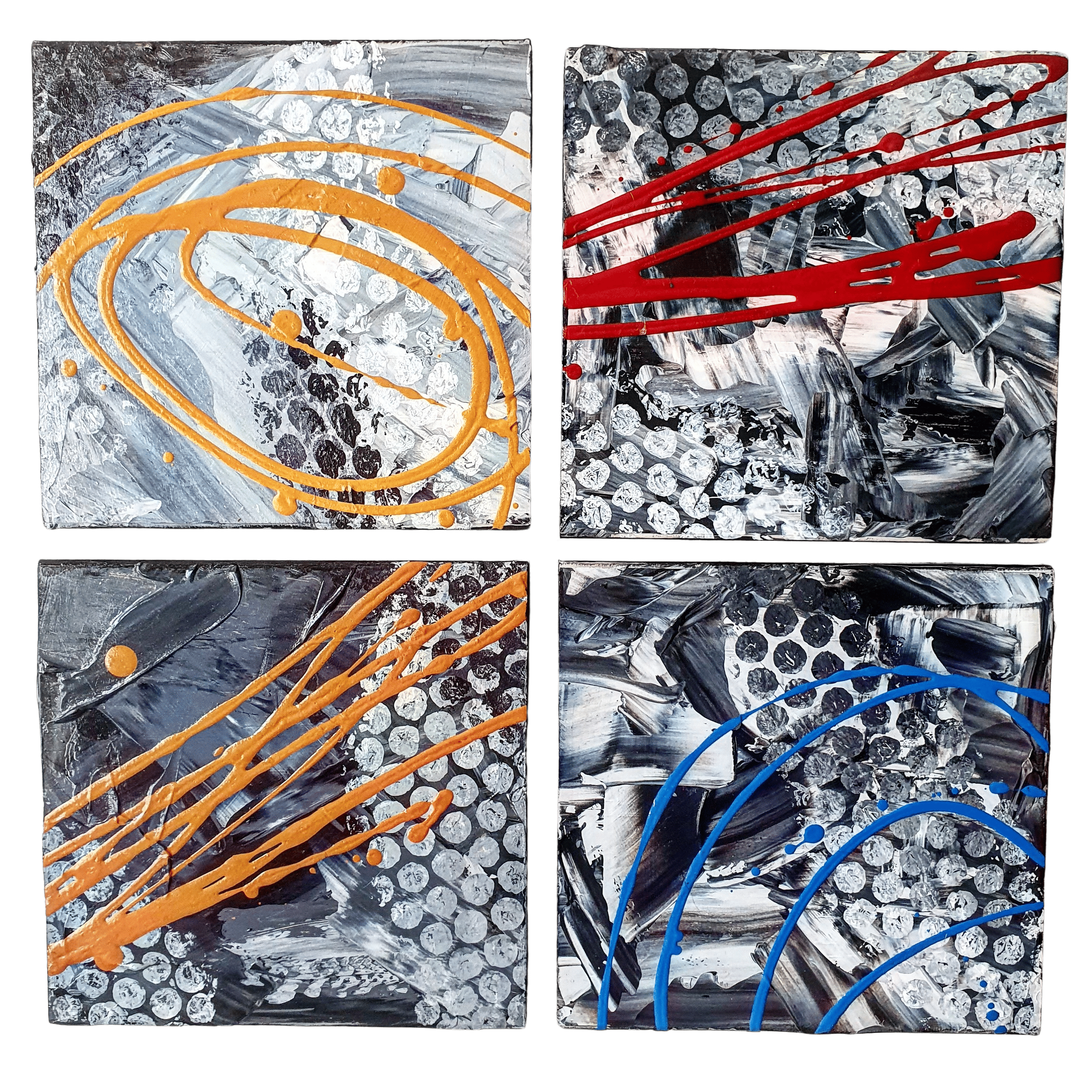 Series 1 - 20 x 20cm Wood blocks - Acrylic paint - 2020