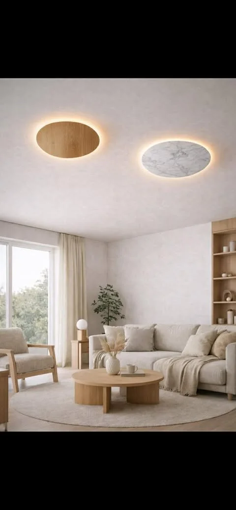 Loftslampe (Ø55) - marmor eller egetræ